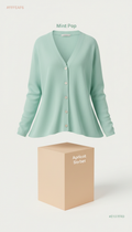 Mint Button-Front Cardigan
