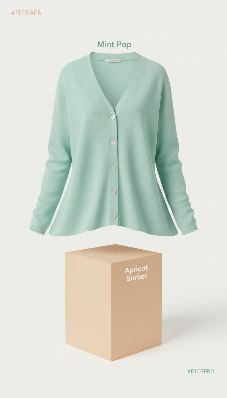 Mint Button-Front Cardigan