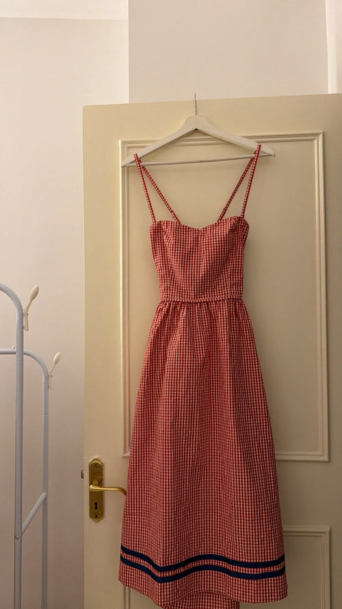RED GINGHAM PICNIC DRESS